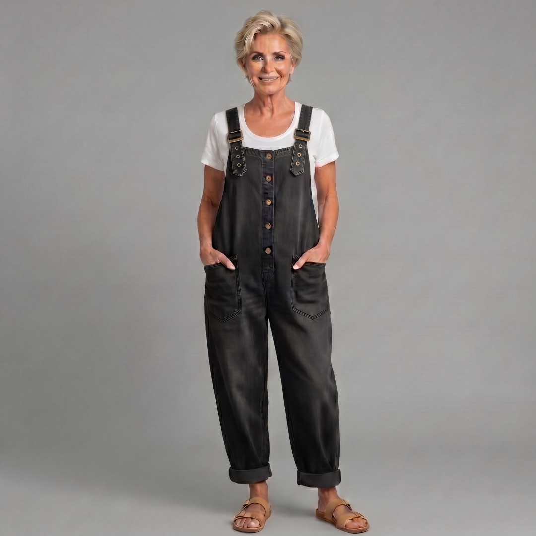 Saylor - Vintage Washed Cotton Denim Overalls - Bundle deal