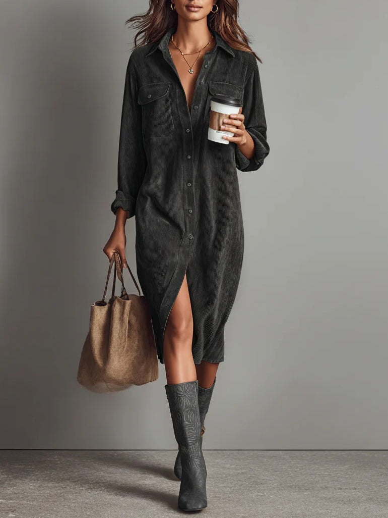 Calista | Soft-Touch Button-Down Midi Dress - Bundle Deal