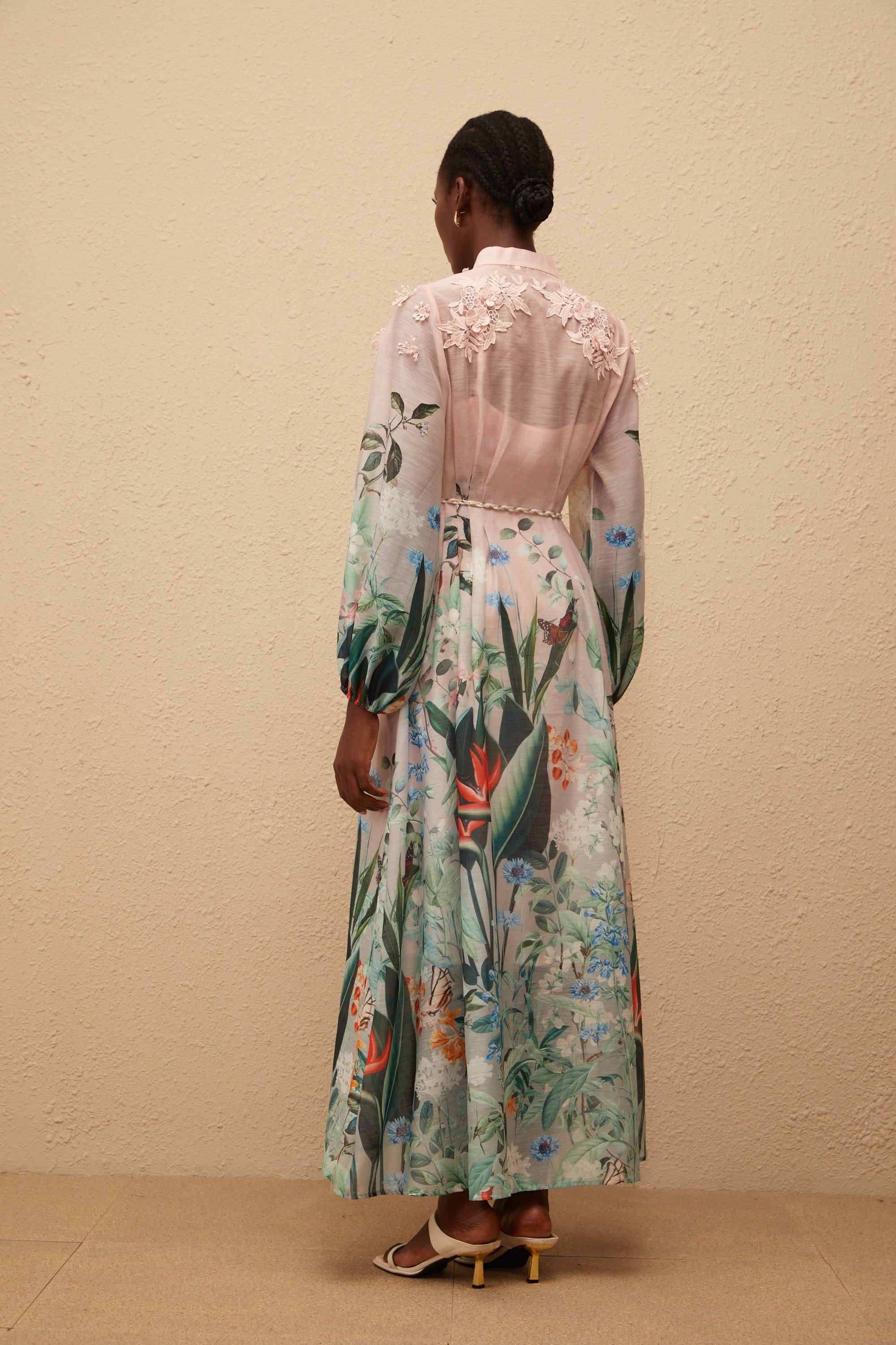 Delphine Green Floral Print Maxi Dress