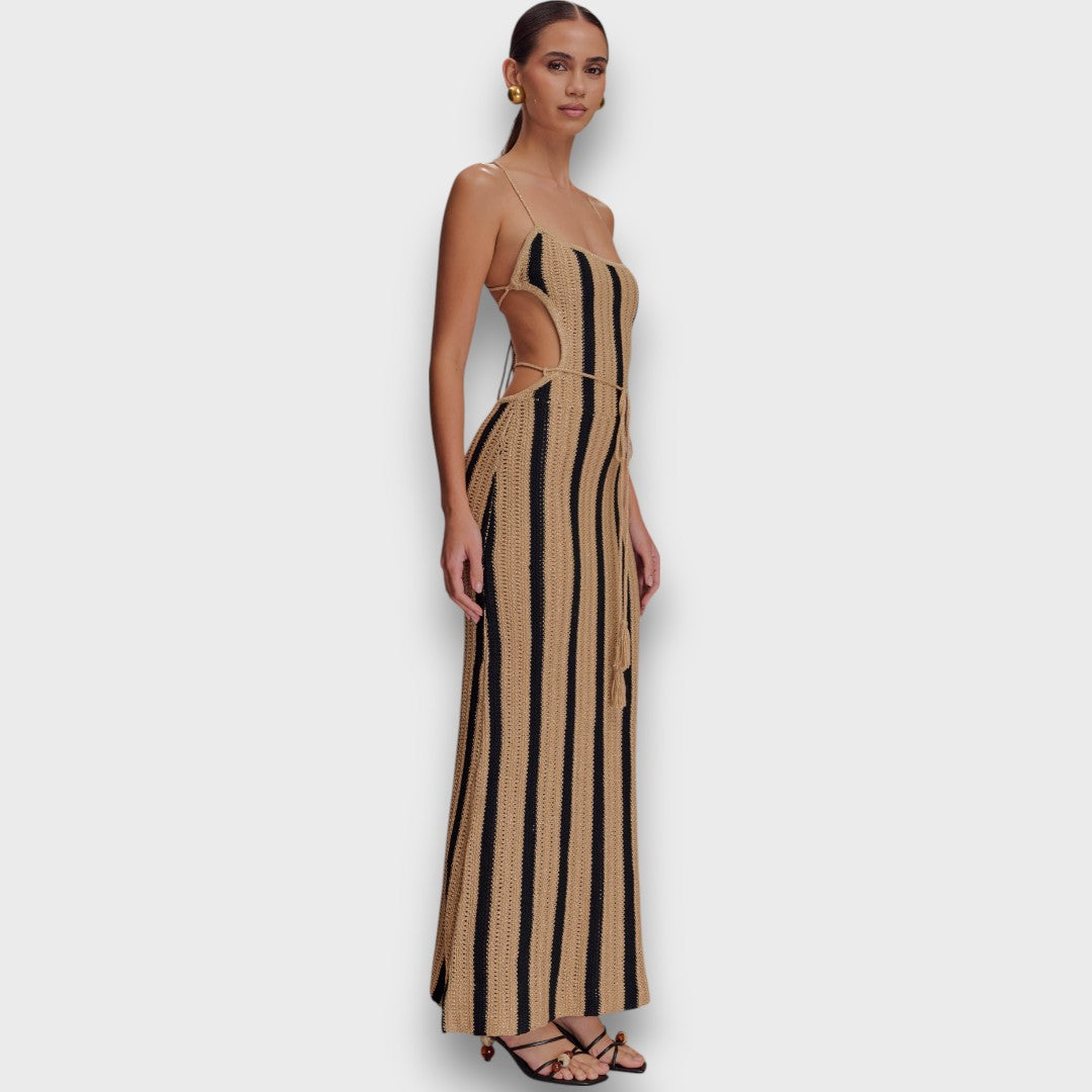 Serepha – Crocheted Maxi Dress with Waistband