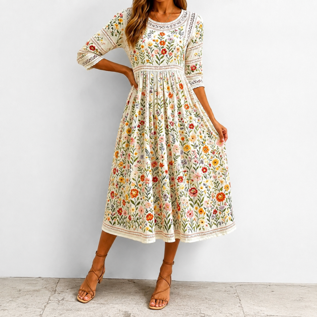 English Garden Charm | Midi Dress