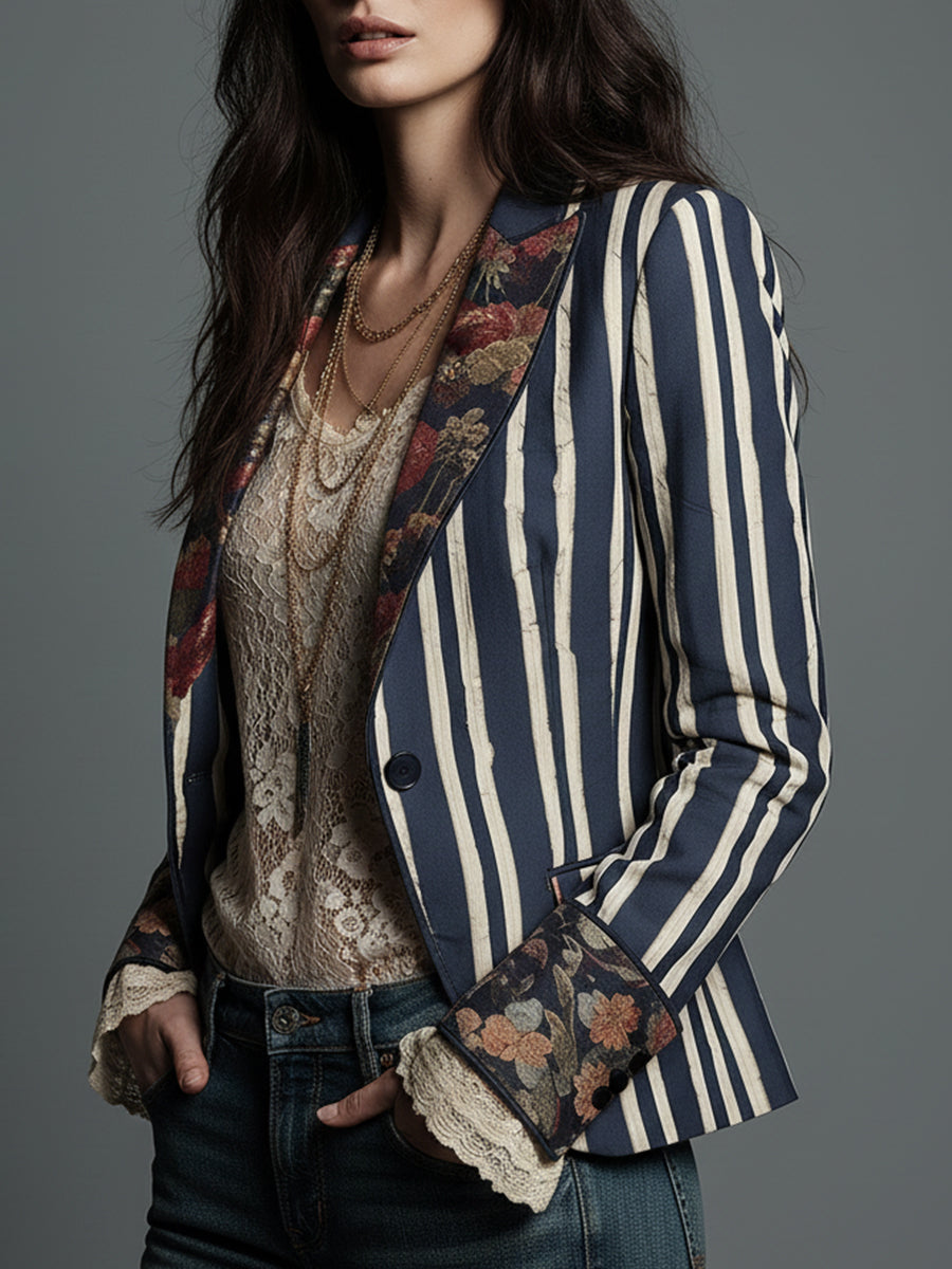 Juniper Bohemian Striped Blazer