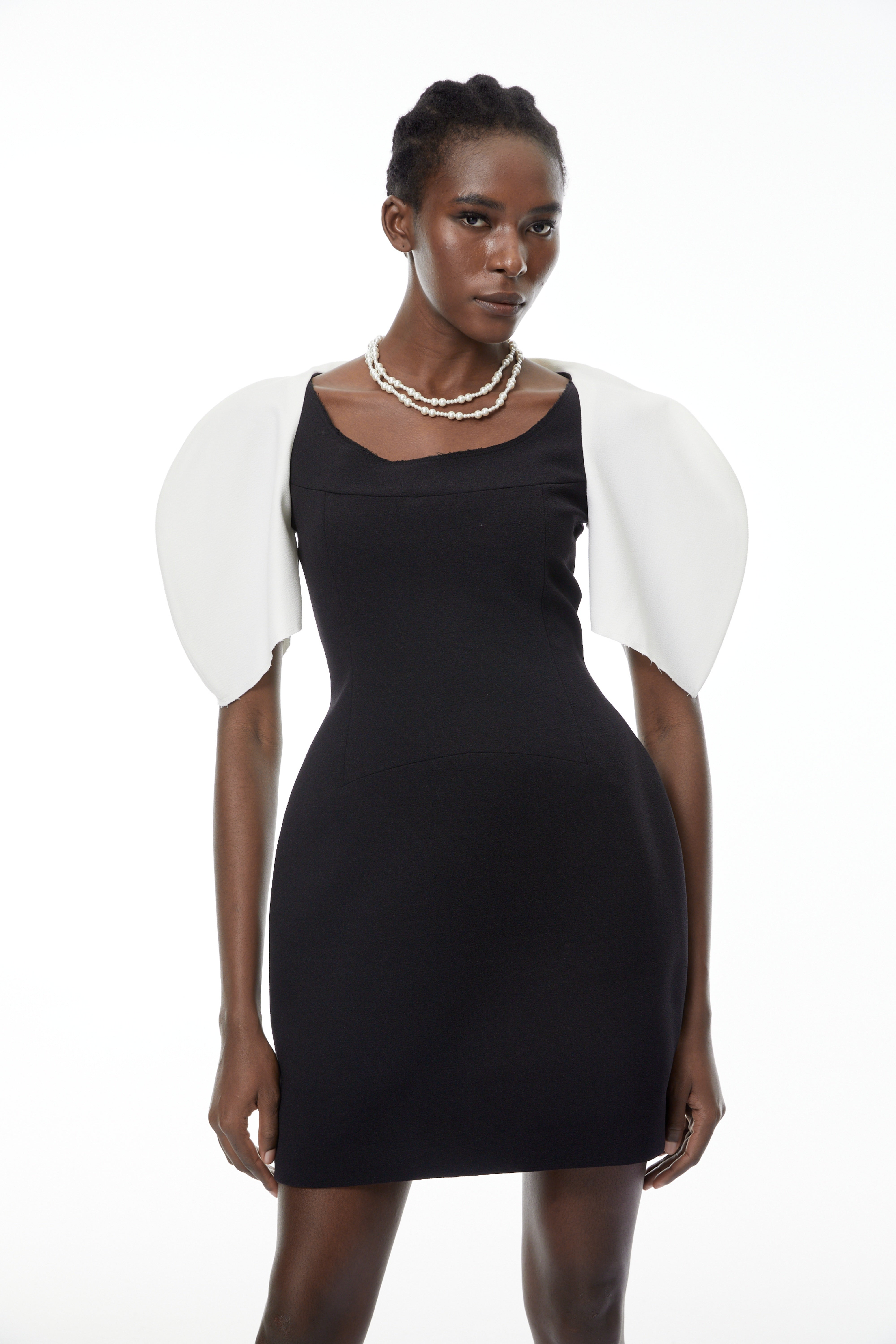 Catalina Black Color Blocked Mini Dress