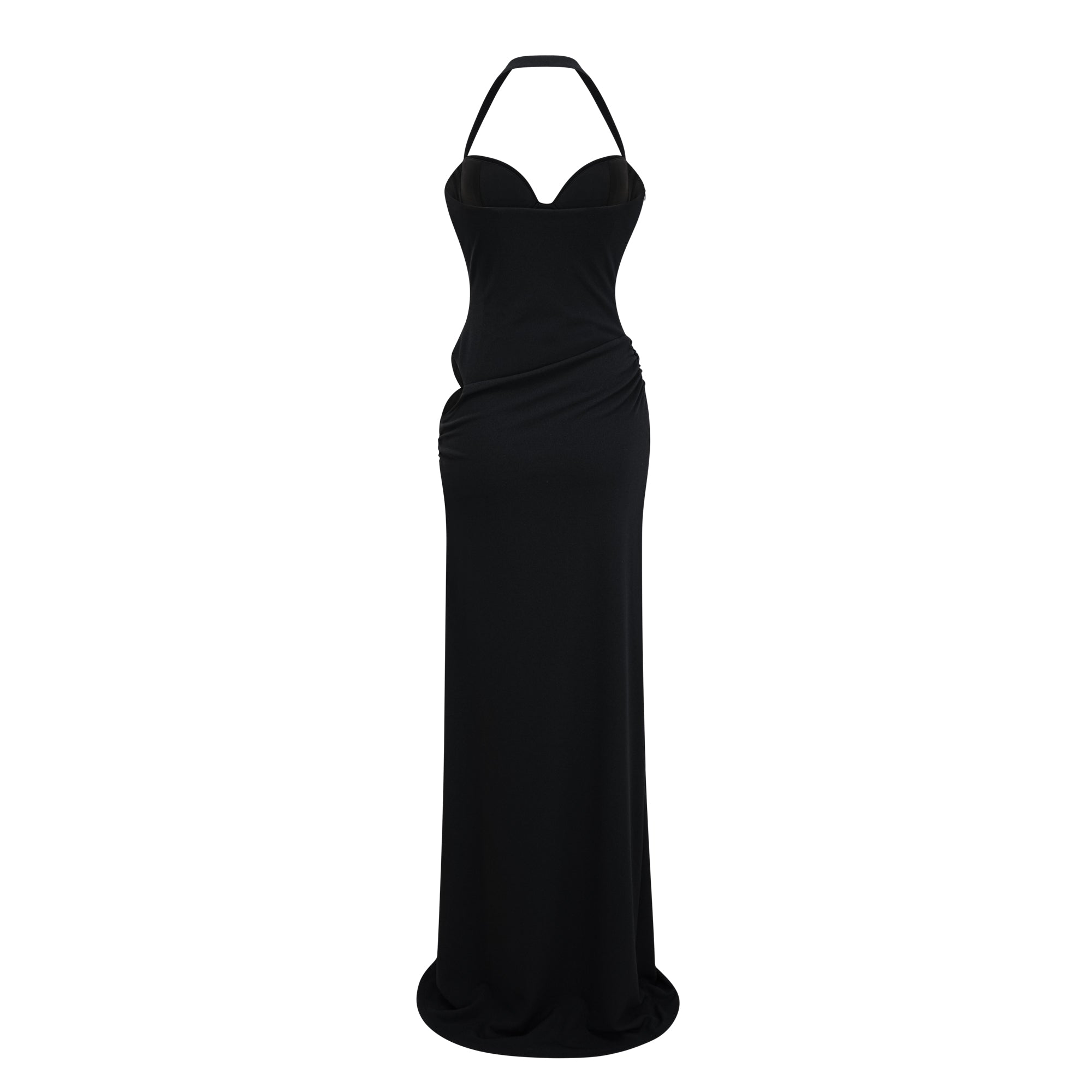 Kaelin Black Halterneck Cut Out Maxi Dress
