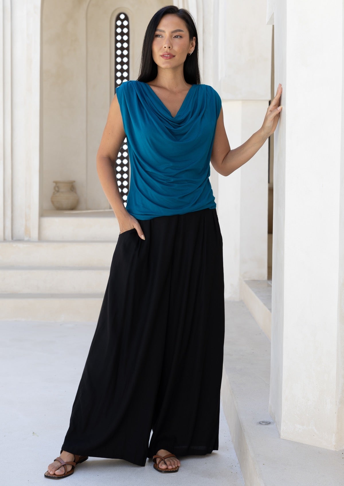 Jaya Pant Black Rayon