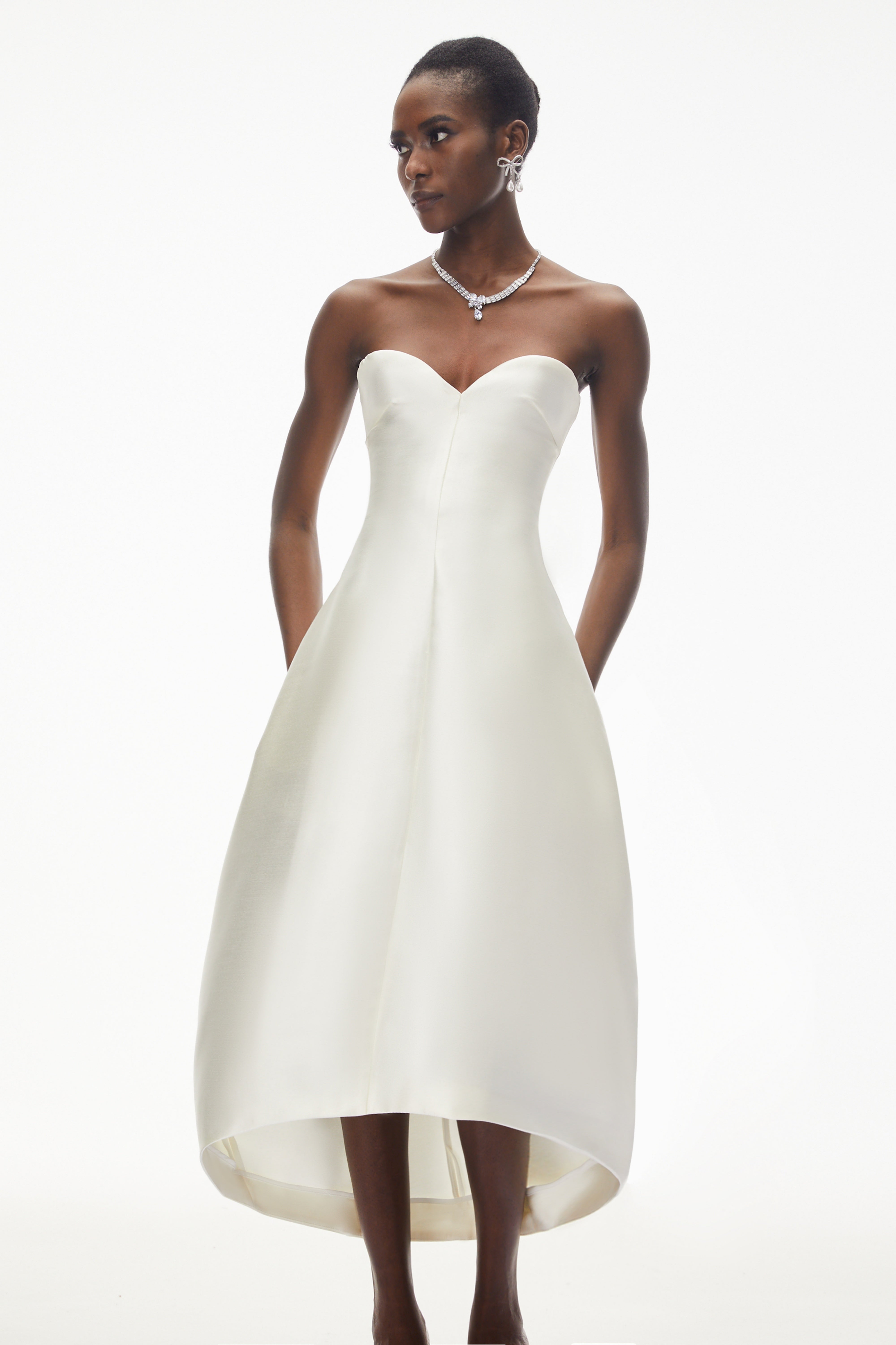 Nimue Ivory Sweetheart Midi Dress