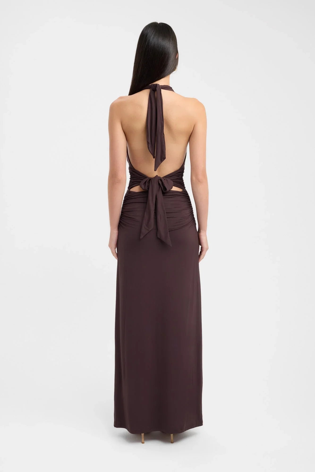 Elenya Long Dress - Coffee