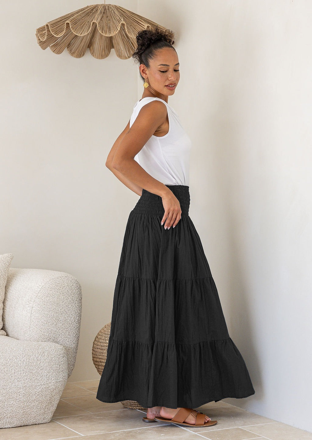 Dawn Maxi Skirt Black