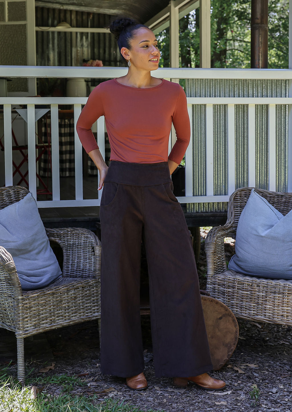 Esta Corduroy Pants Ganache