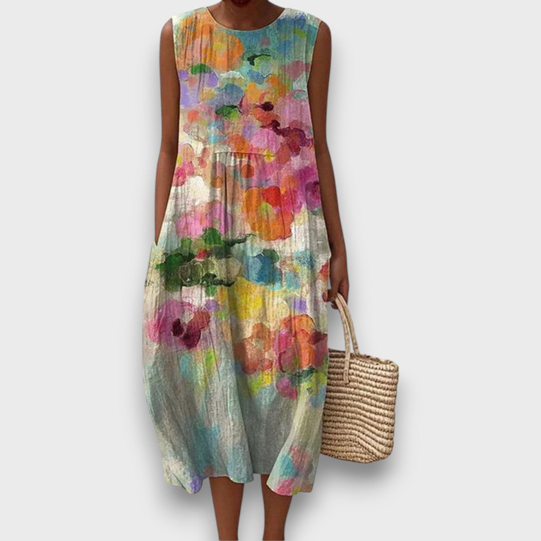 Mirelaya – Dress with Watercolor Print
