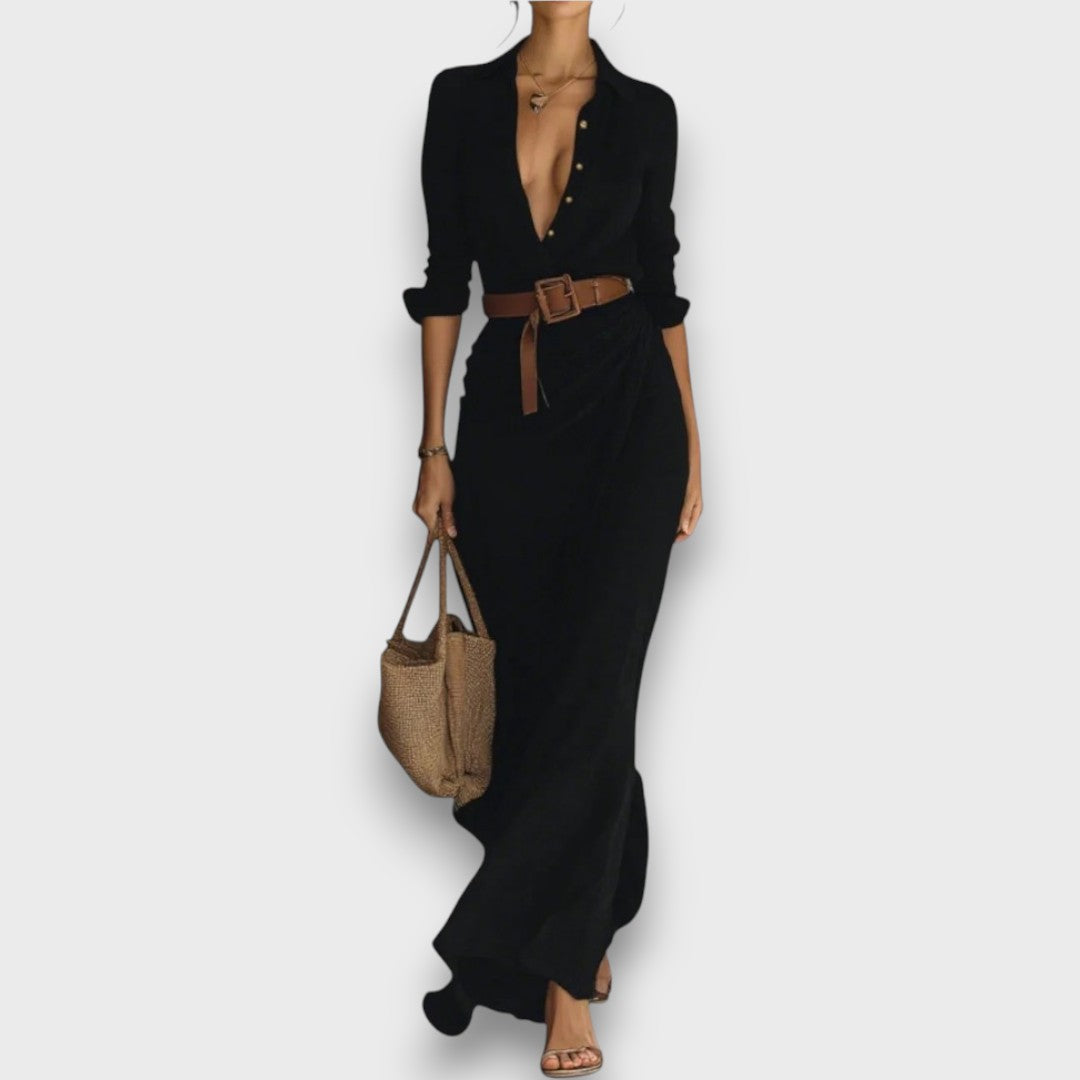 Hesara – Wrap Dress with Waist Belt