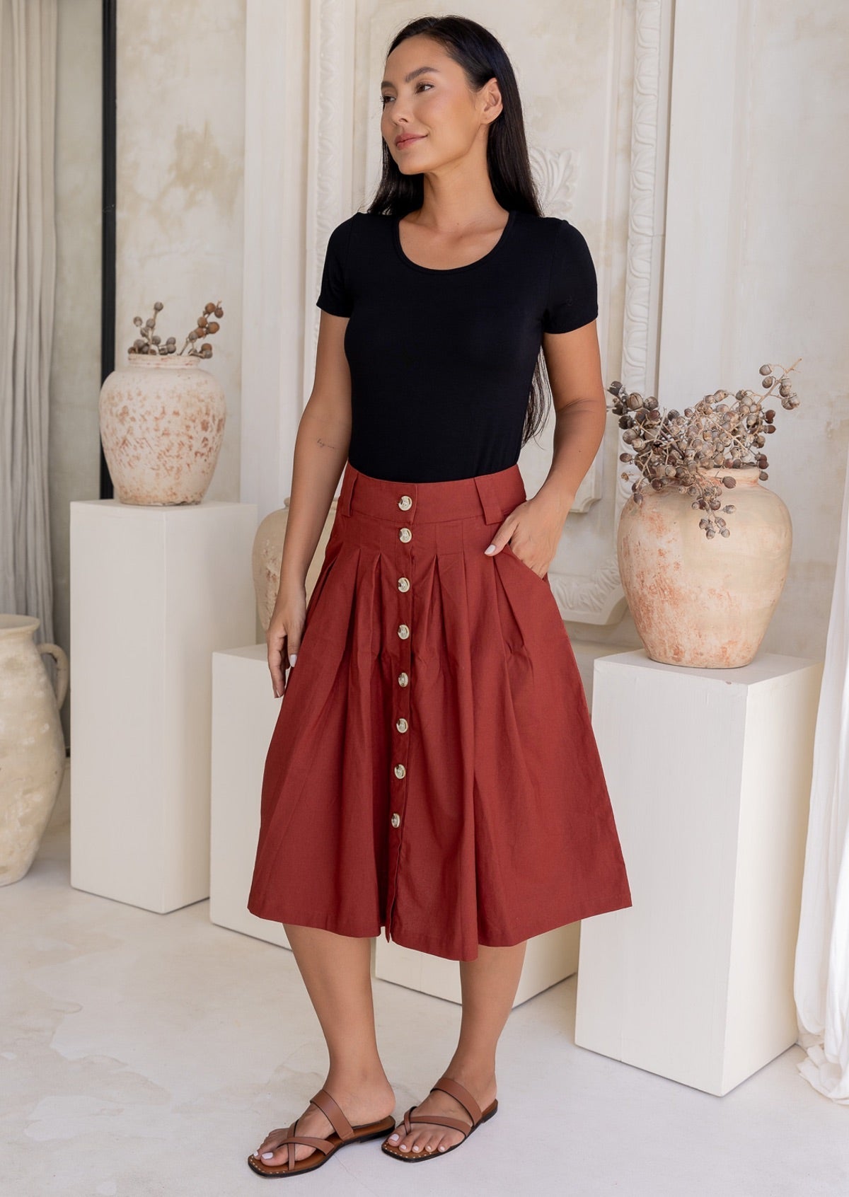 Ruby Skirt Burnt Henna