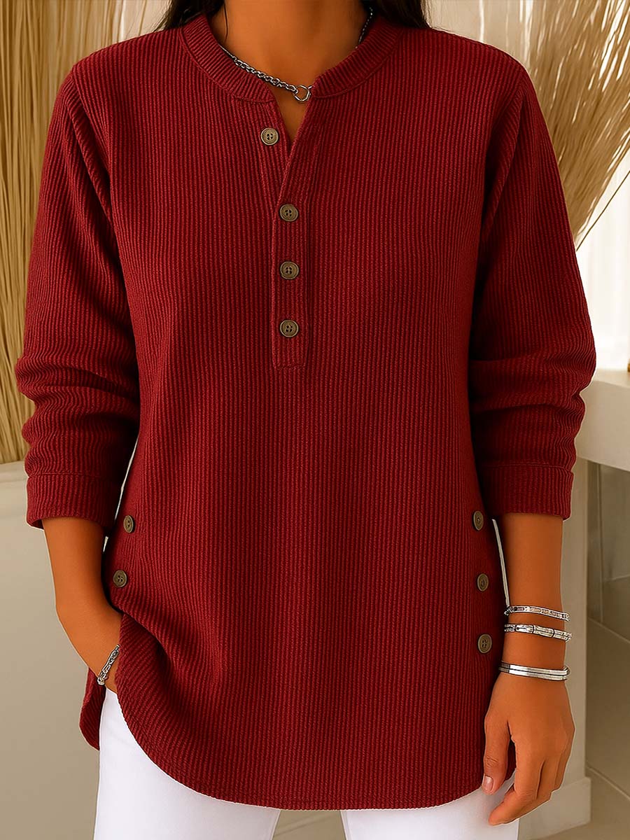 Women's Solid Color Crew Neck Pullover
