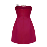 Automne Pink Floral Embroidered Mini Dress