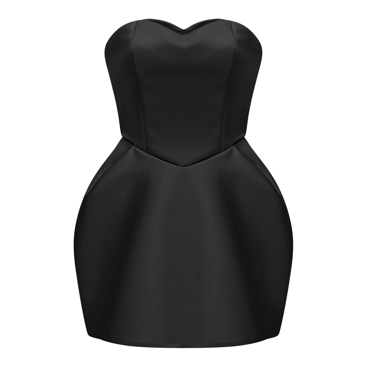 Laure Black Heart Off-shoulder Mini Dress