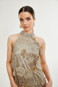 Liane embellished floral mini dress