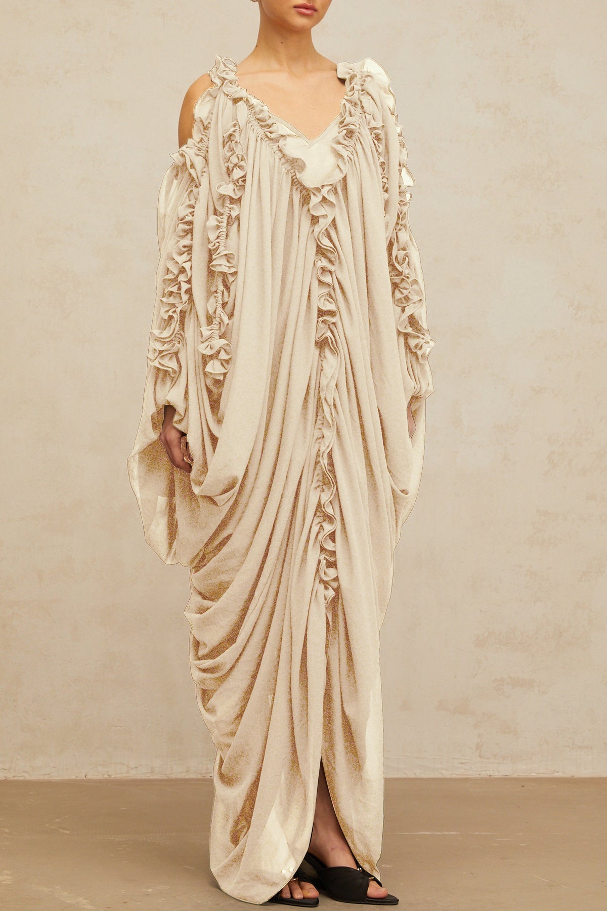 Aglaé ruffled-trim tulle maxi dress