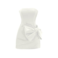 Lanetta bowknot asymmetrical dress
