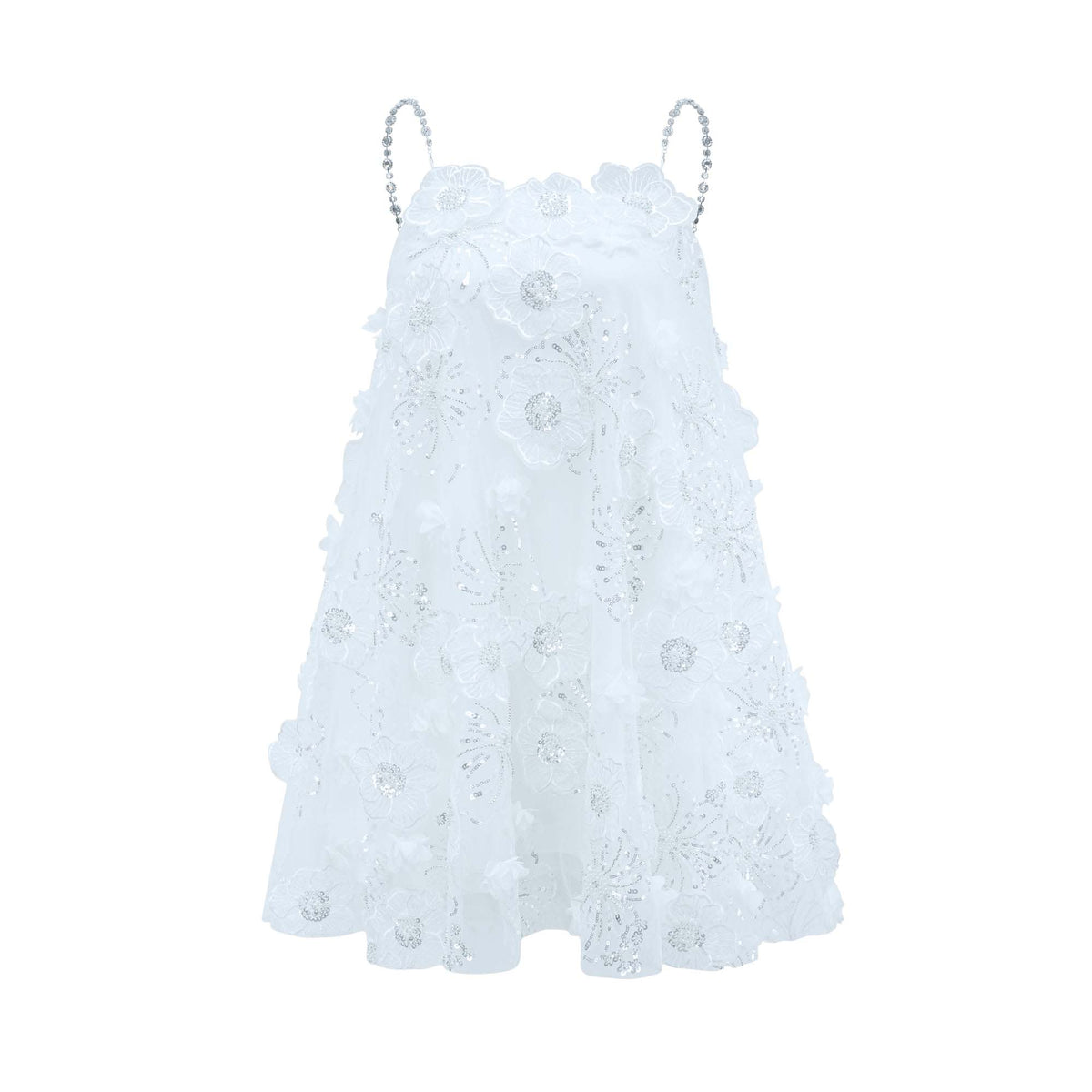 Suzette crystal-embellished floral mini dress