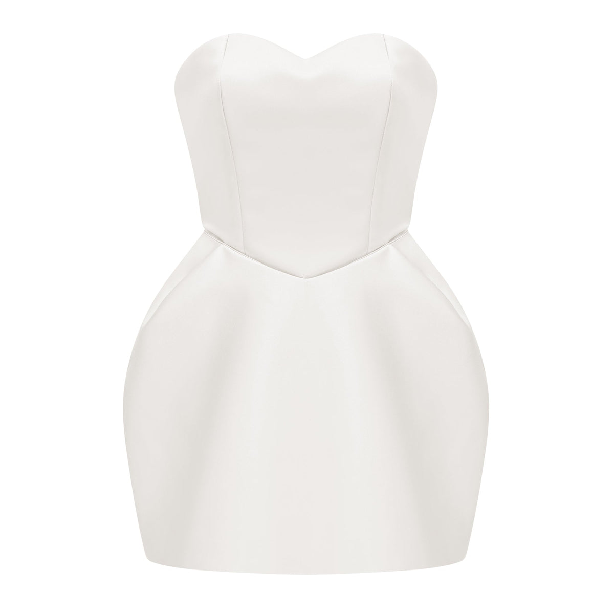 Laure White Heart Off-shoulder Mini Dress