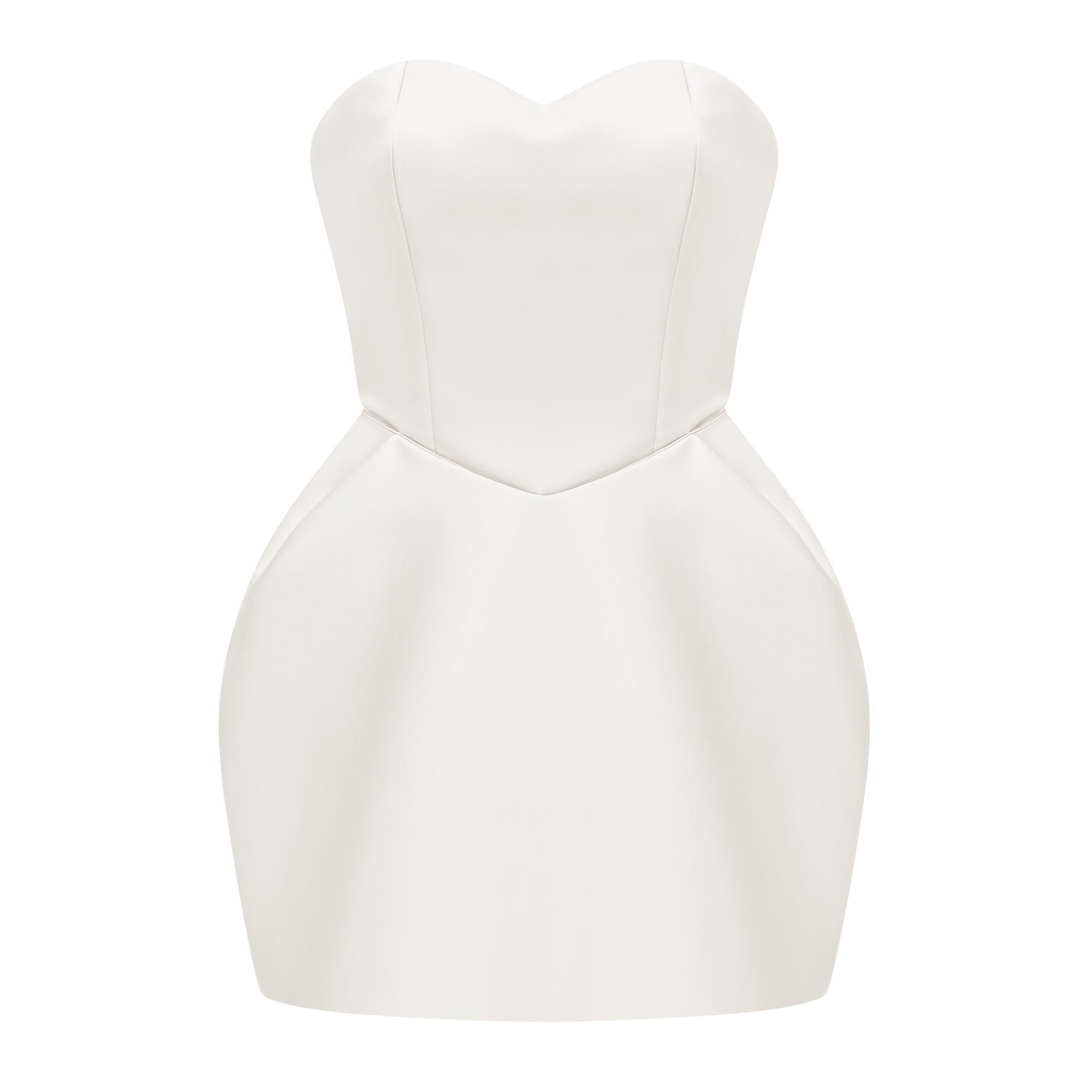 Laure White Heart Off-shoulder Mini Dress