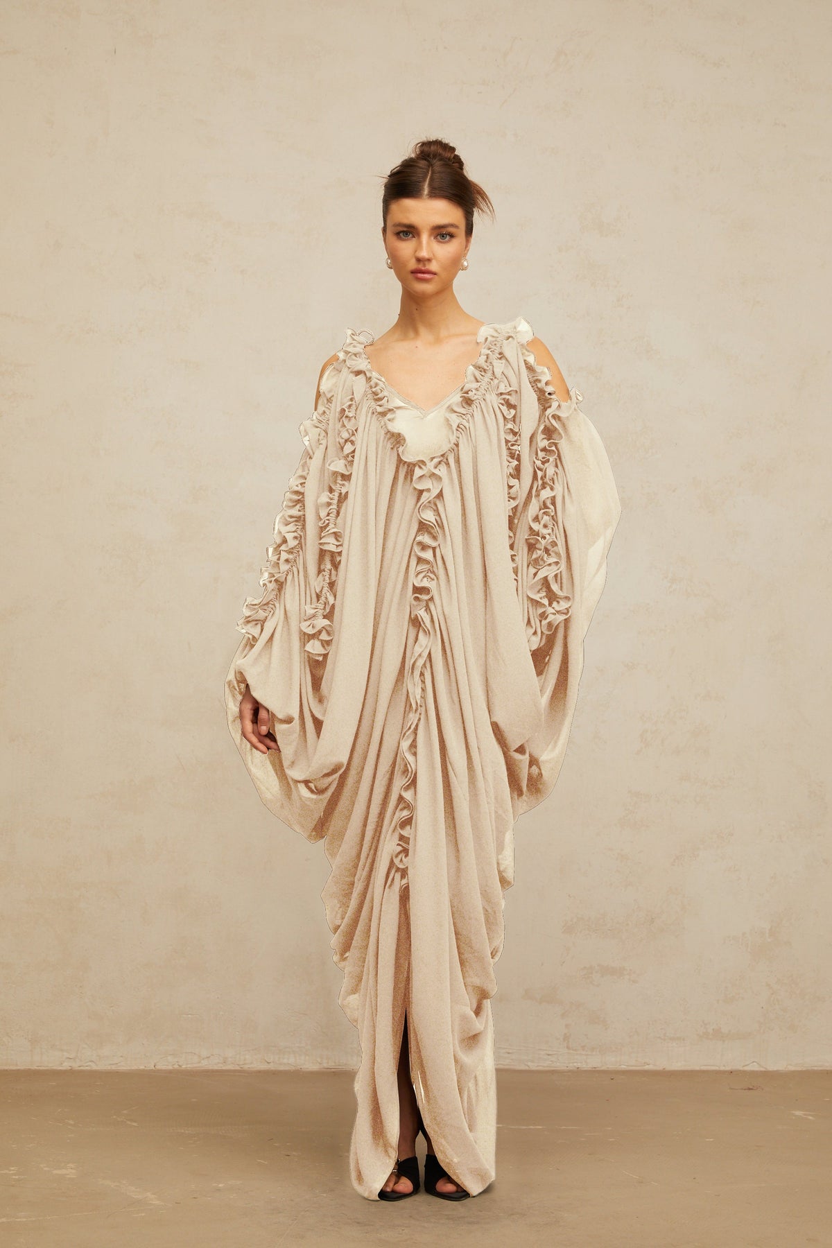 Aglaé ruffled-trim tulle maxi dress