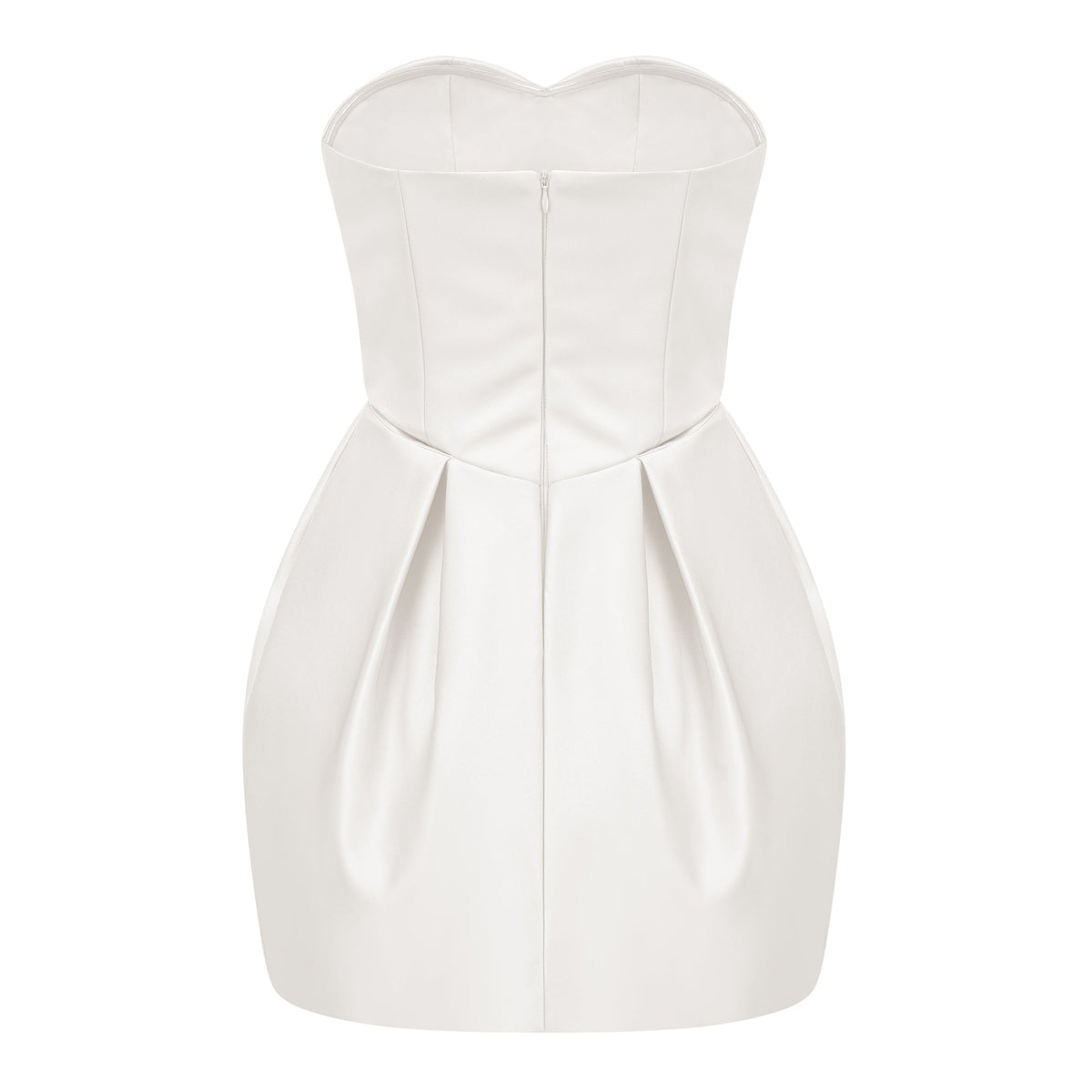 Laure White Heart Off-shoulder Mini Dress