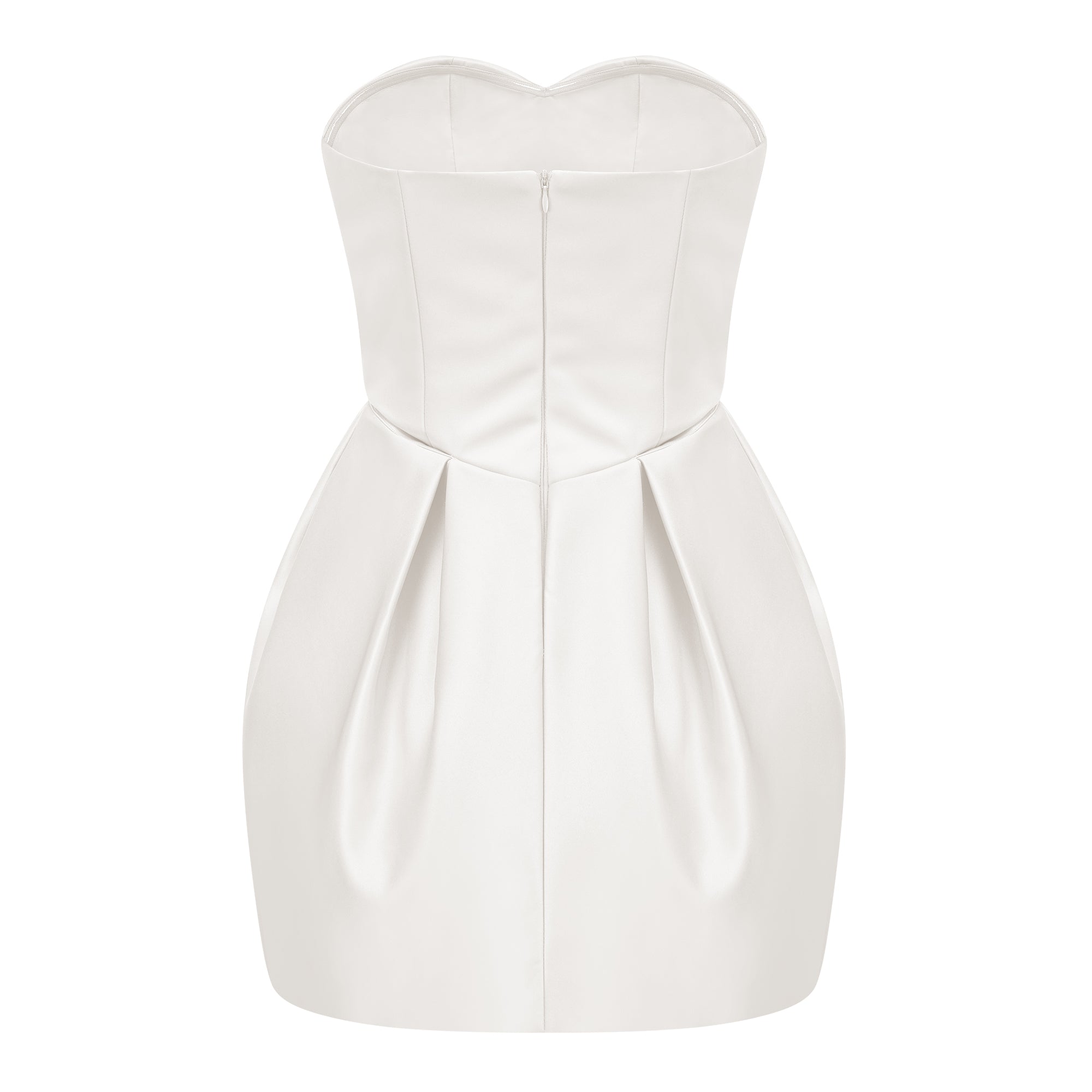 Laure White Heart Off-shoulder Mini Dress