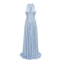 Uranie Blue Gathered Maxi Dress