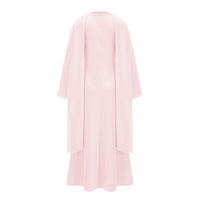 Piroska Pink Pearl Trim Shawl Detail Maxi Dress