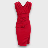 Adeliska – Figure-Hugging Dress with V-Neck and Slit