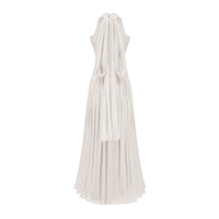 Térébenthine White Glossy Gathered Maxi Dress