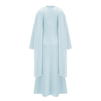 Piroska Blue Pearl Trim Shawl Detail Maxi Dress