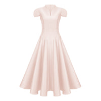 Aventin Pink Godet Design Midi Dress