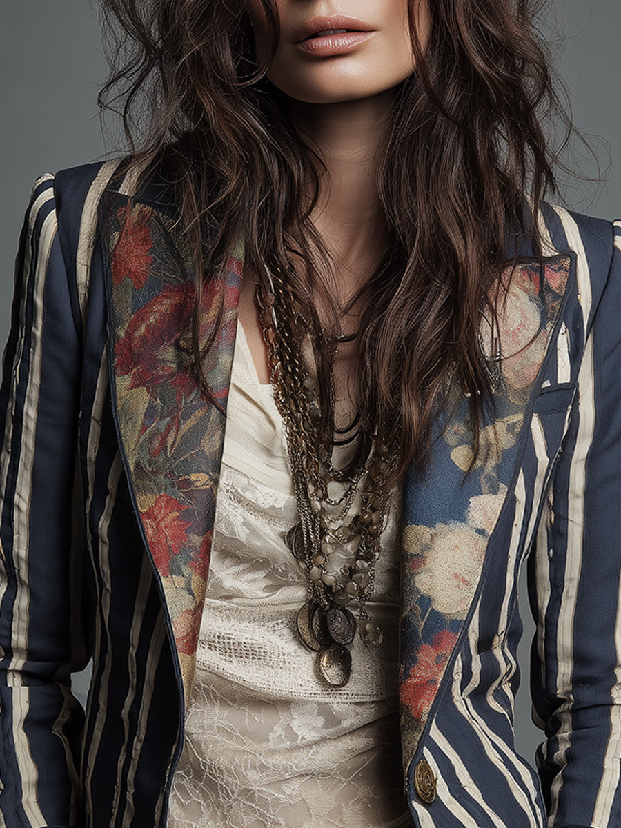 Juniper Bohemian Striped Blazer