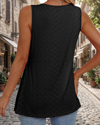 Women's Sleeveless V Neck Flowy Peplum Tank Tops