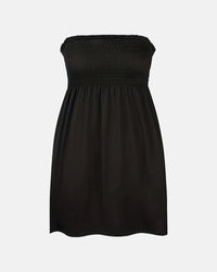 Plus Size Smocked Tube Top with Flowy Hem