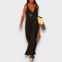 Solvida – Flowing Summer Dress with V-Neck