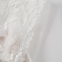 Annabelle Flower-appliqué Tulle Midi Dress (Without Belt)