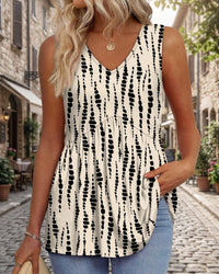 Women's Sleeveless V Neck Flowy Peplum Tank Tops