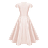 Aventin Pink Godet Design Midi Dress