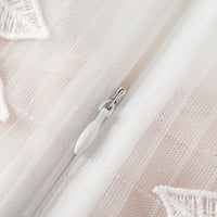 Annabelle Flower-appliqué Tulle Midi Dress (Without Belt)