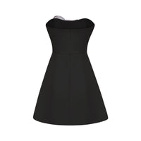 Irène Black Off-Shoulder Sequin Floral Embroidered Mini Dress