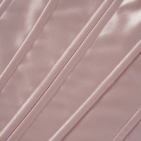 Laurine Pink Ruffled Satin Mini Dress