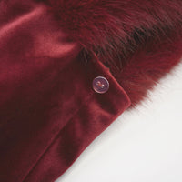 Wivika strapless velvet faux-fur mini dress
