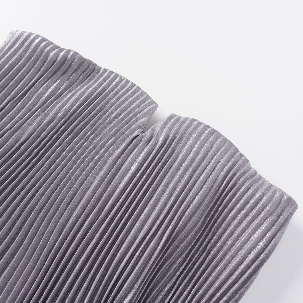 Satiné Purple Fully-pleated Maxi Dress