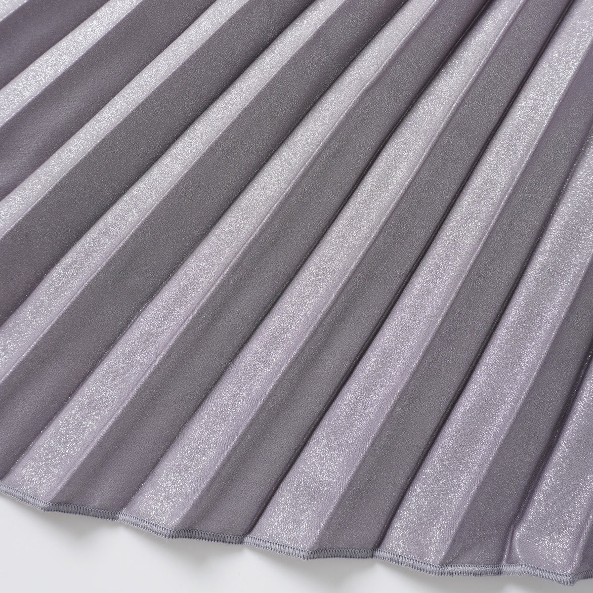 Satiné Purple Fully-pleated Maxi Dress