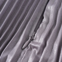 Satiné Purple Fully-pleated Maxi Dress