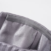 Satiné Purple Fully-pleated Maxi Dress