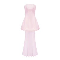 Mélanie Pink Corset Dress & Mesh Skirt Set